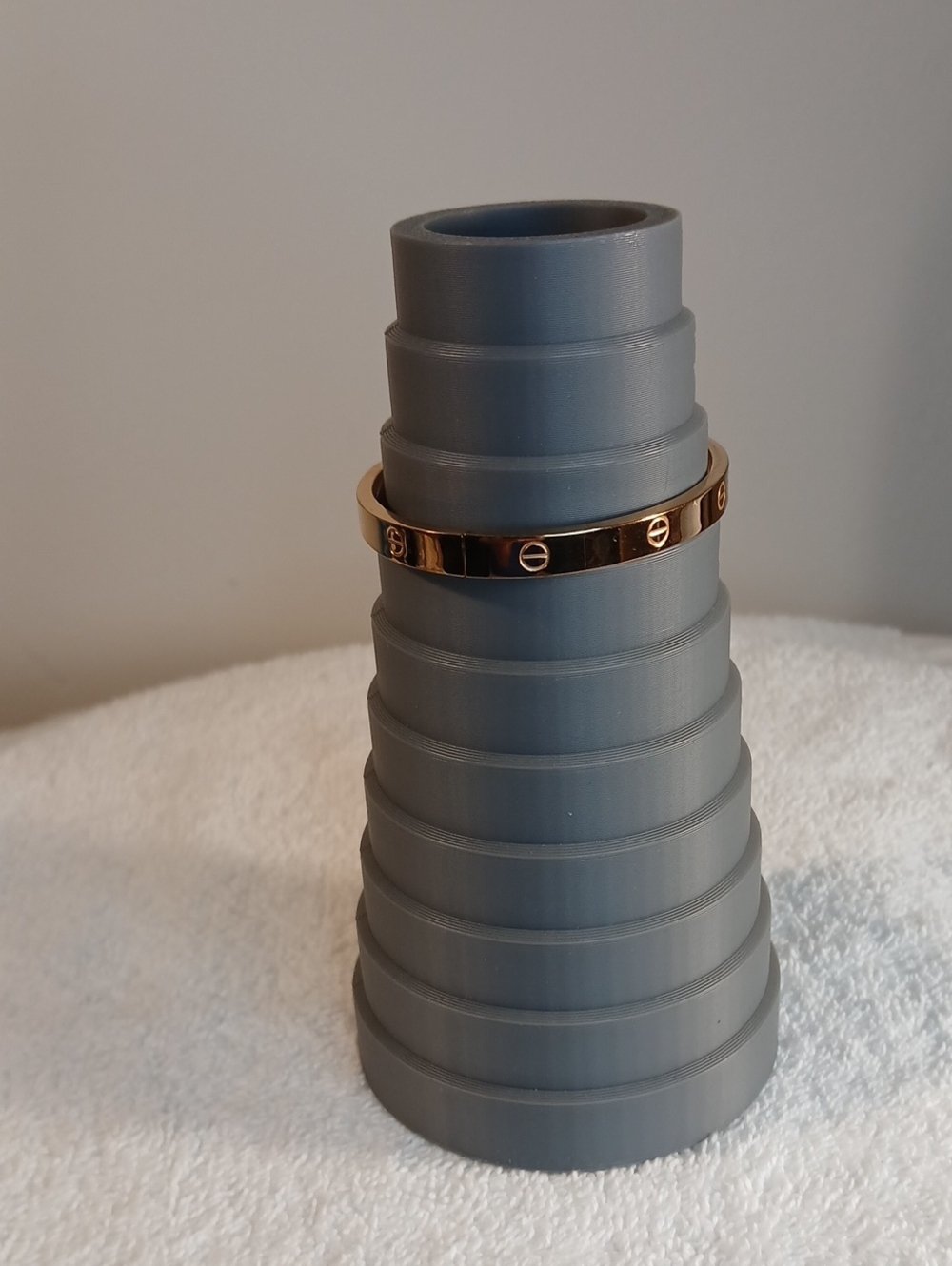 Gold-Tone Screw Motif Bangle Bracelet